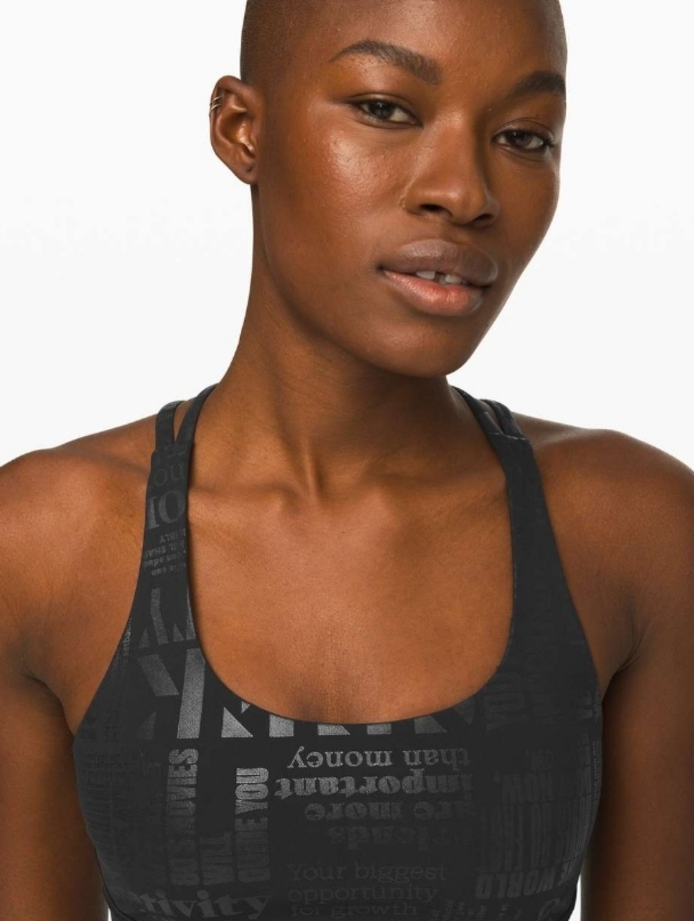 Lululemon Energy Bra Manifesto Size 8 20 Yr Foil Black - Picture 12 of 13